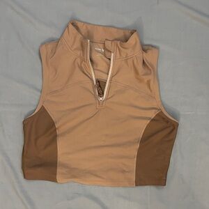 Old Navy Tan and Brown Crop Top Activewear